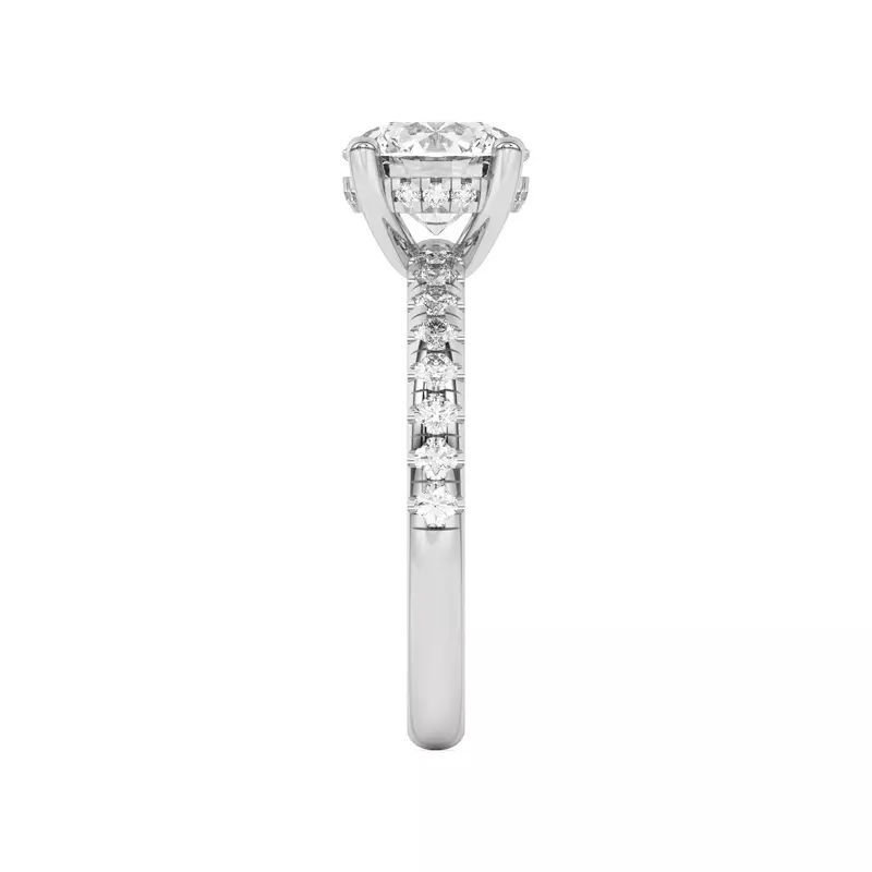 Platinum Marie Grand Hidden Halo Pavé Engagement Ring