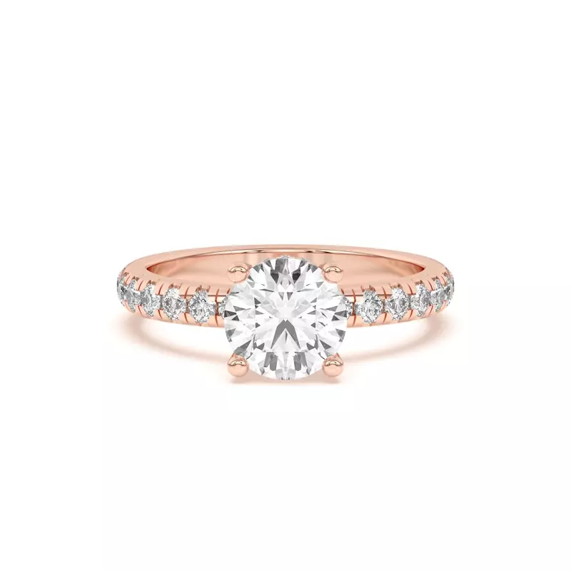 Marie Majestic Hidden Halo Pavé Engagement Ring