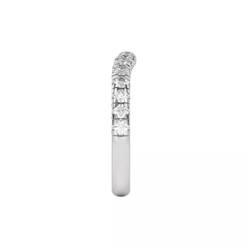 14K White Gold Marie Majestic Curved Pavé Band