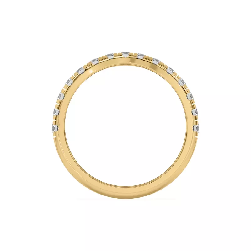 14K Yellow Gold Marie Majestic Curved Pavé Band