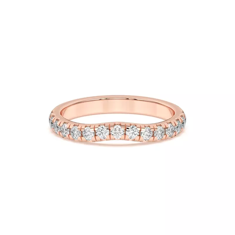 Marie Majestic Curved Pavé Band