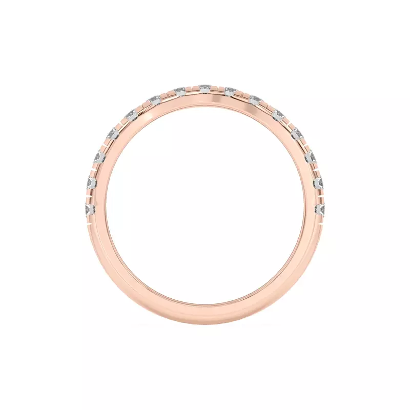 18K Rose Gold Marie Majestic Curved Pavé Band