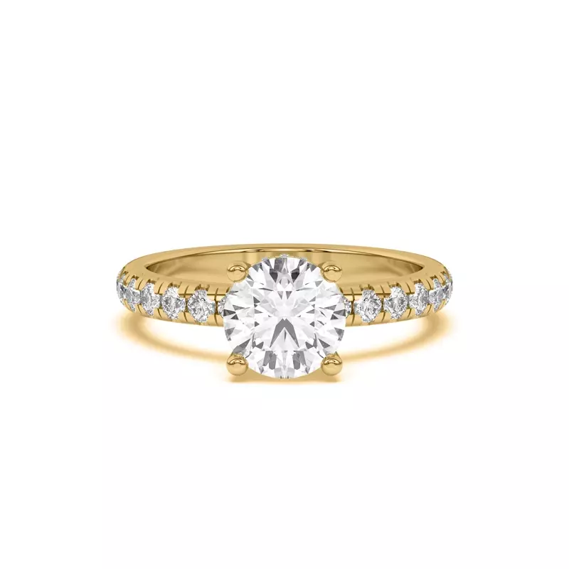Marie Majestic Hidden Halo Pavé Engagement Ring