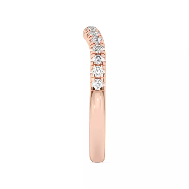 14K Rose Gold Petalo Pavé Curved Band