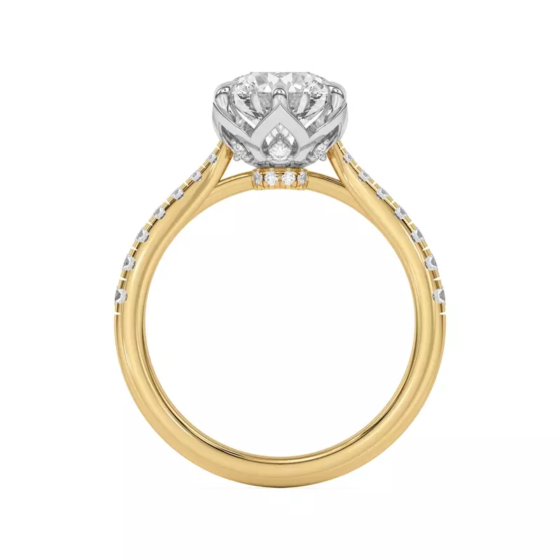 Yellow Gold 14k & White Gold 14k Petalo Engagement Ring