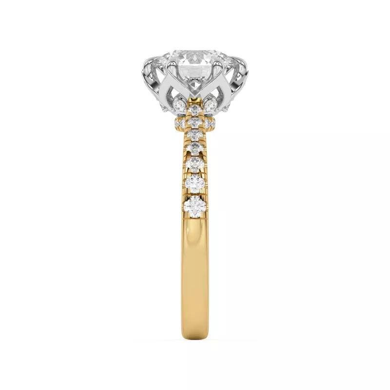 Yellow Gold 14k & White Gold 14k Petalo Engagement Ring