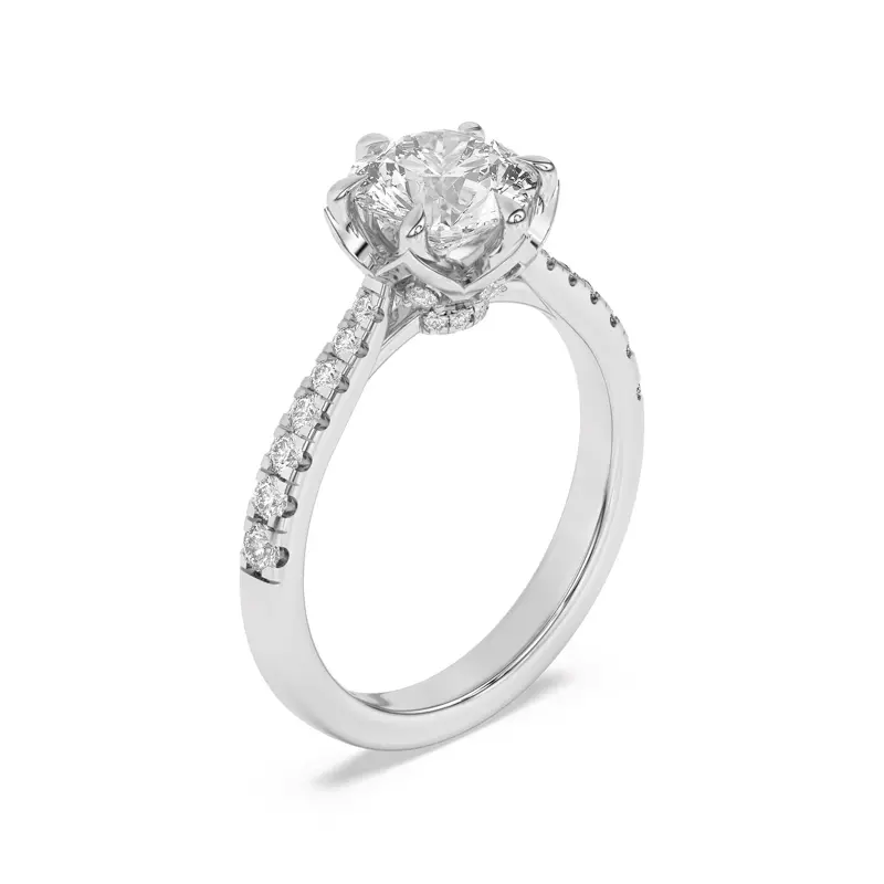 Platinum Petalo Engagement Ring