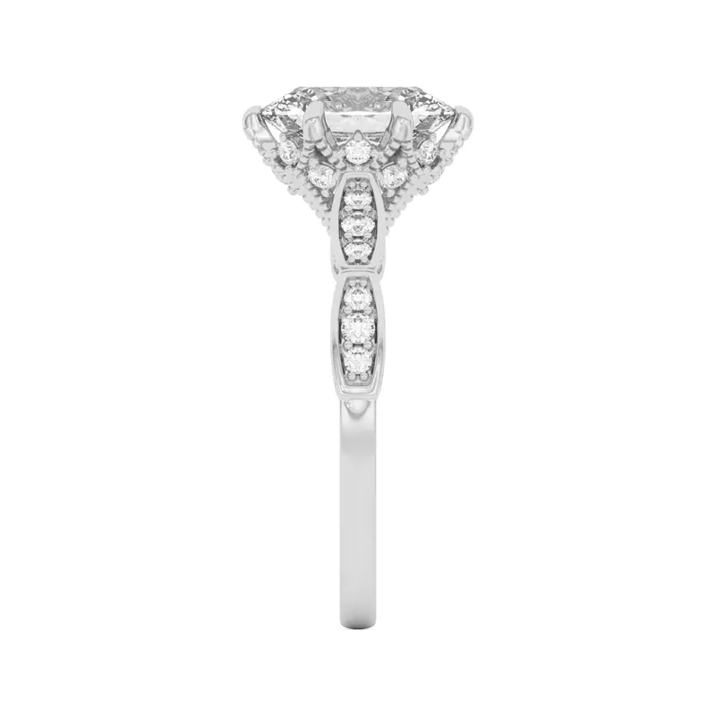 14K White Gold Aurelia Lace Engagement Ring