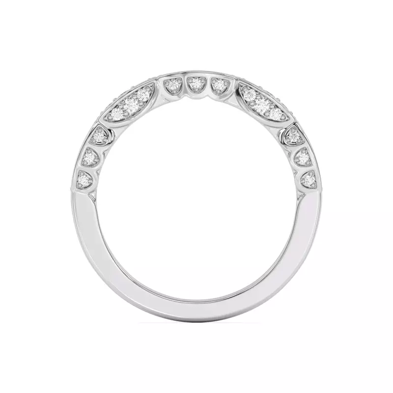 14K White Gold Aurelia Station-Set Pavé Band
