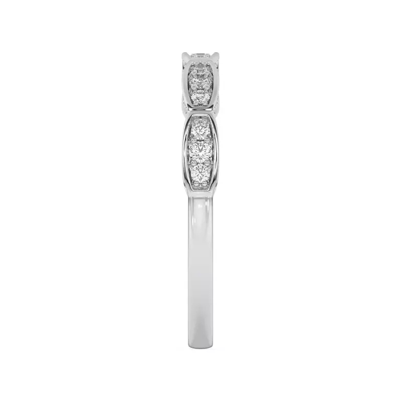 14K White Gold Aurelia Station-Set Pavé Band