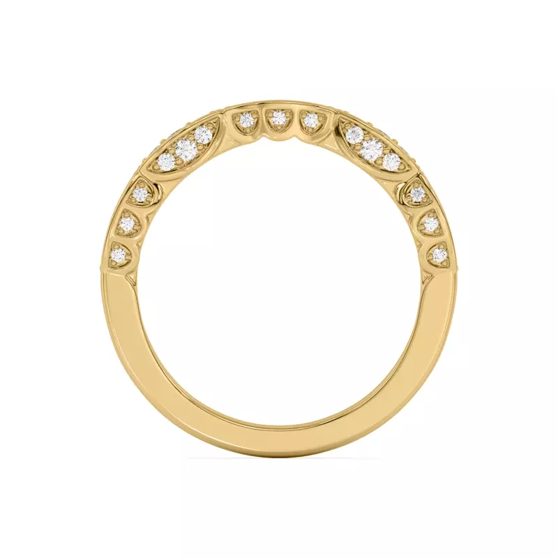 14K Yellow Gold Aurelia Station-Set Pavé Band