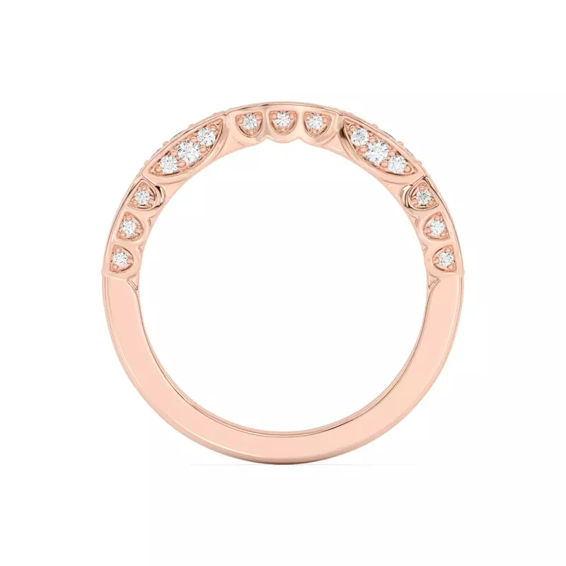 18K Rose Gold Aurelia Station-Set Pavé Band