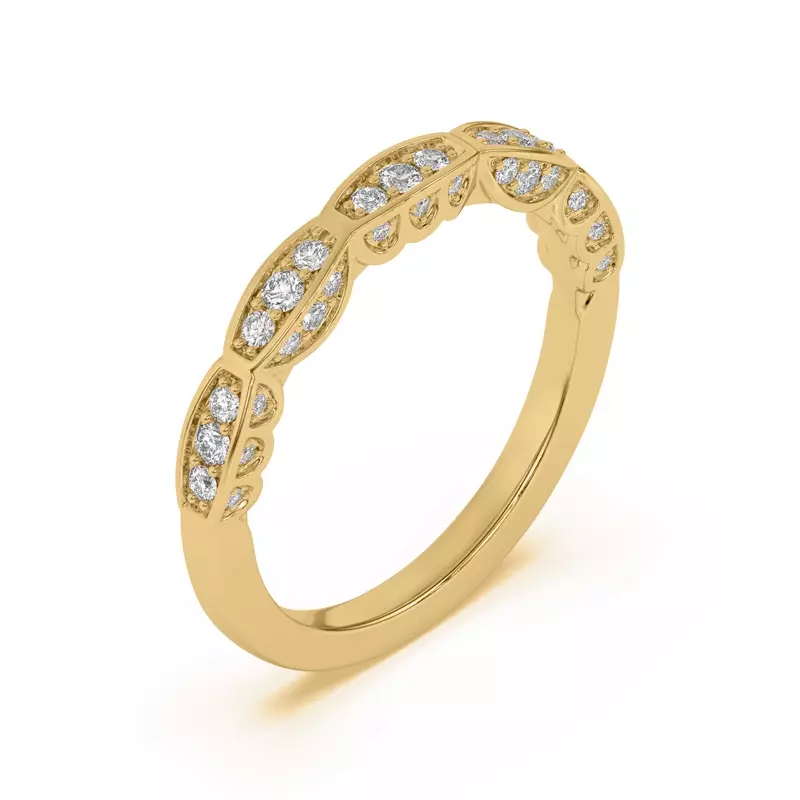 18K Yellow Gold Aurelia Station-Set Pavé Band