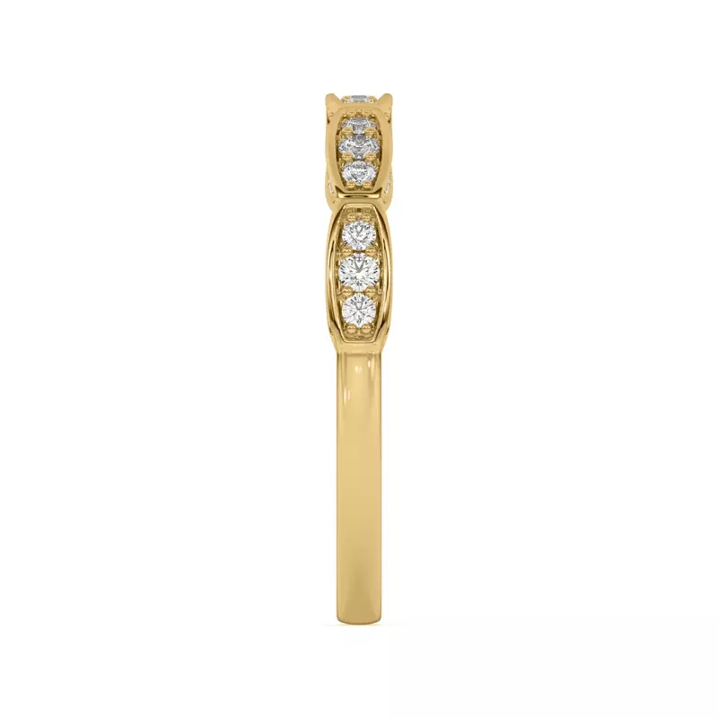 18K Yellow Gold Aurelia Station-Set Pavé Band