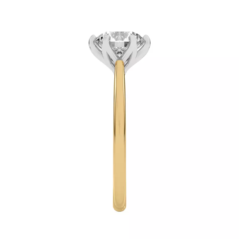18K Yellow Gold Marigold Tulip Inspired Solitaire Engagement Ring