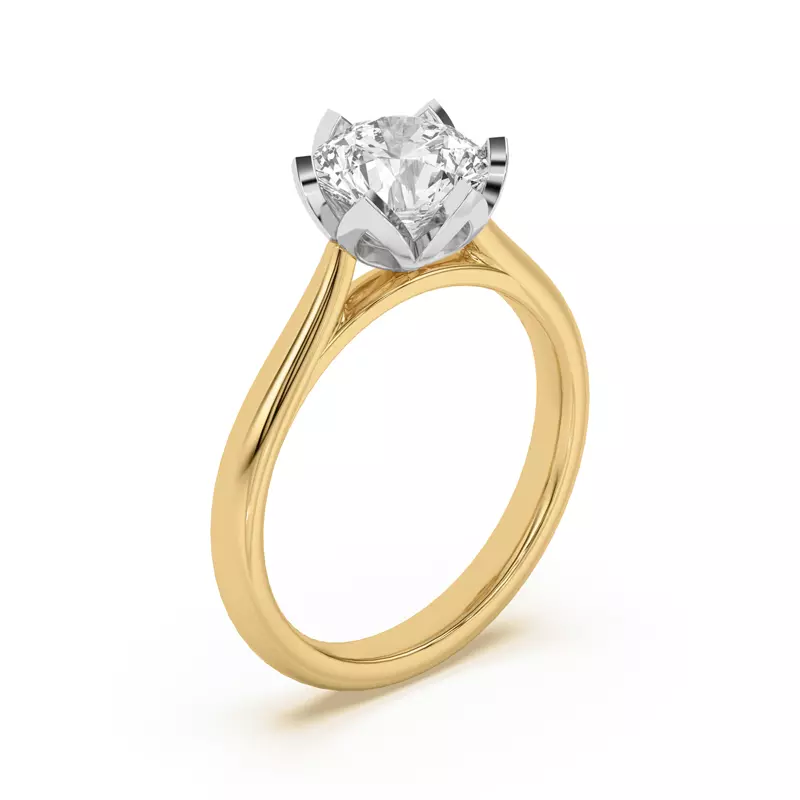 14K Yellow Gold Tulipano Solitaire Engagement Ring