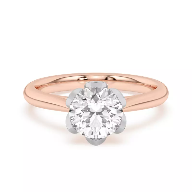 18K Rose Gold Tulipano Solitaire Engagement Ring