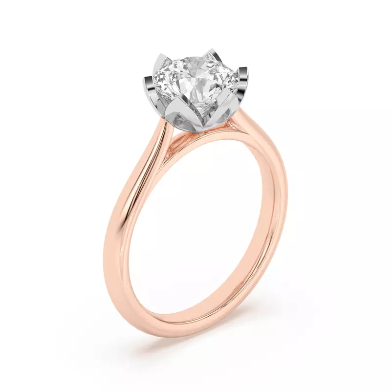 18K Rose Gold Tulipano Solitaire Engagement Ring