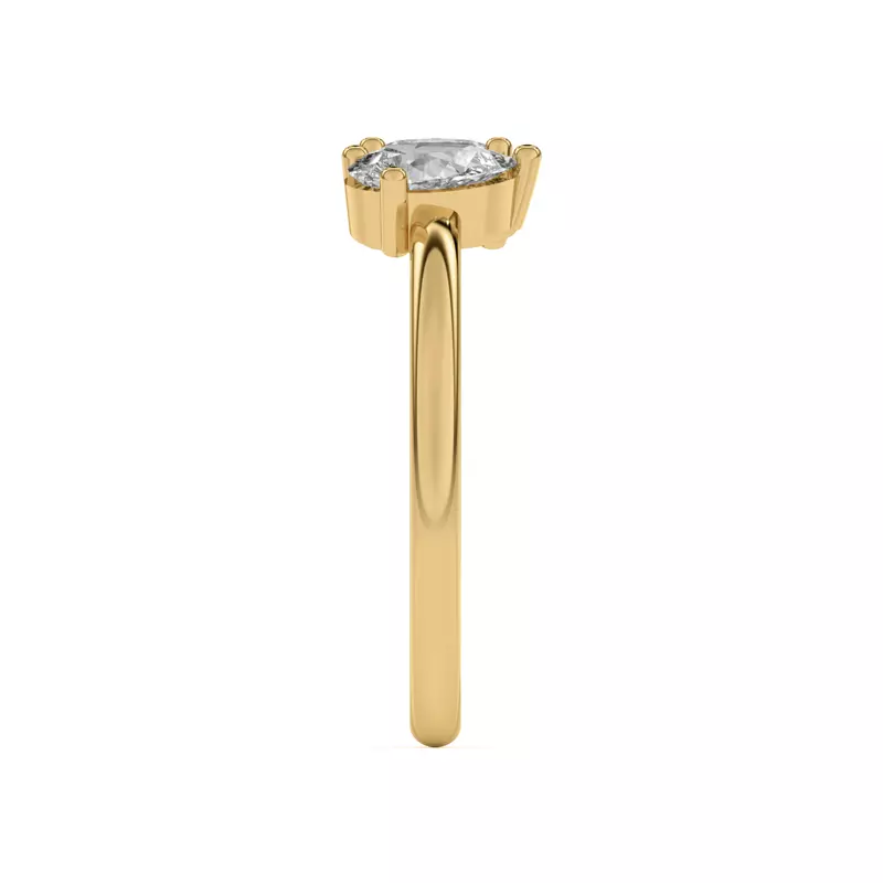 14K Yellow Gold Toi et Moi Oval and Pear Lab Ring (1.00 cttw)