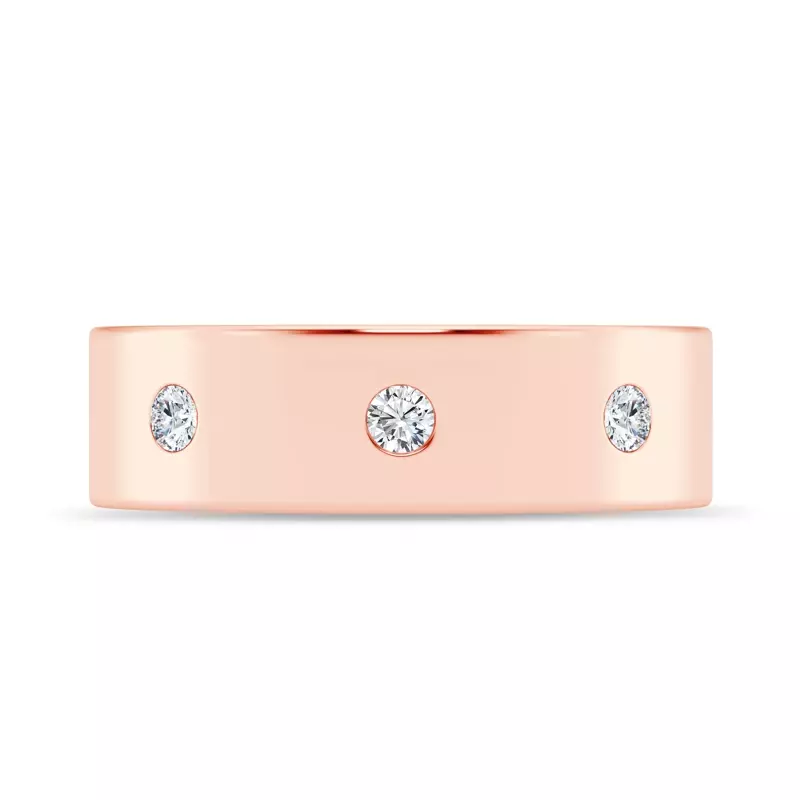 Flush Set Round Diamond Band (7mm)