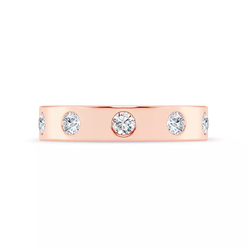 Flush Set Round Lab Diamond Band