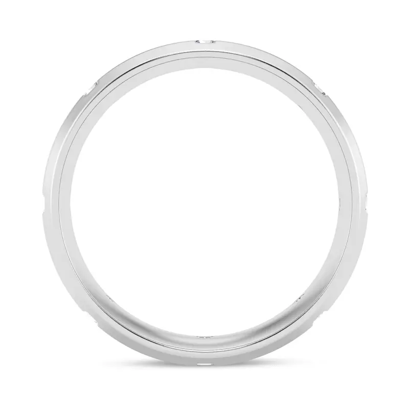 Grooved Lab Diamond Eternity Band (7mm)