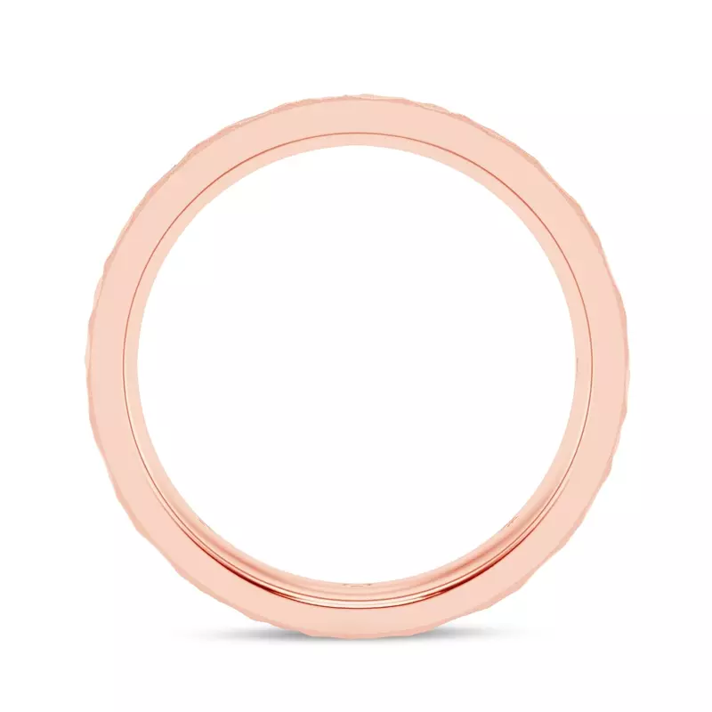 14K Rose Gold Hammered Diamond Lab Eternity Band (6mm)