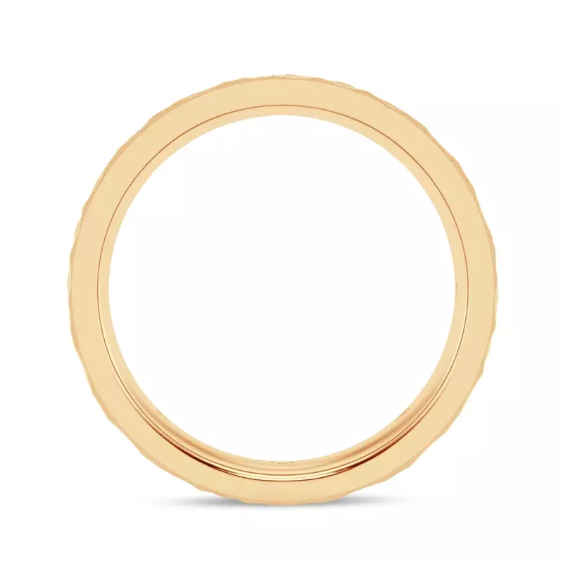 14K Yellow Gold Hammered Diamond Lab Eternity Band (6mm)