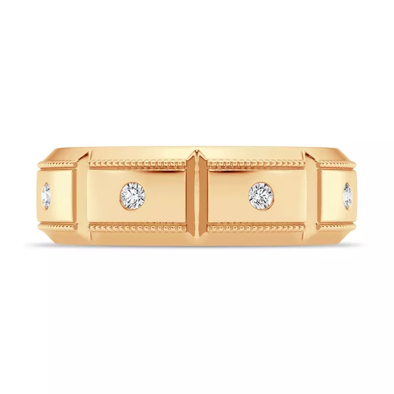 Milgrain Brick Lab Diamond Eternity Band (6.8mm)