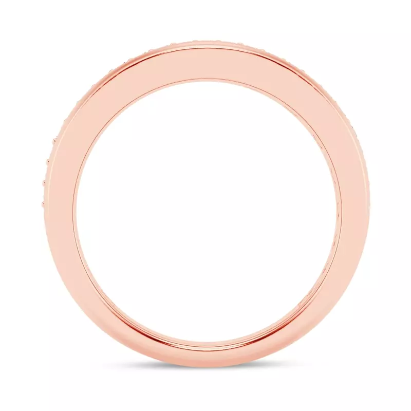 14K Rose Gold Tapered Lab Diamond Band (6mm)