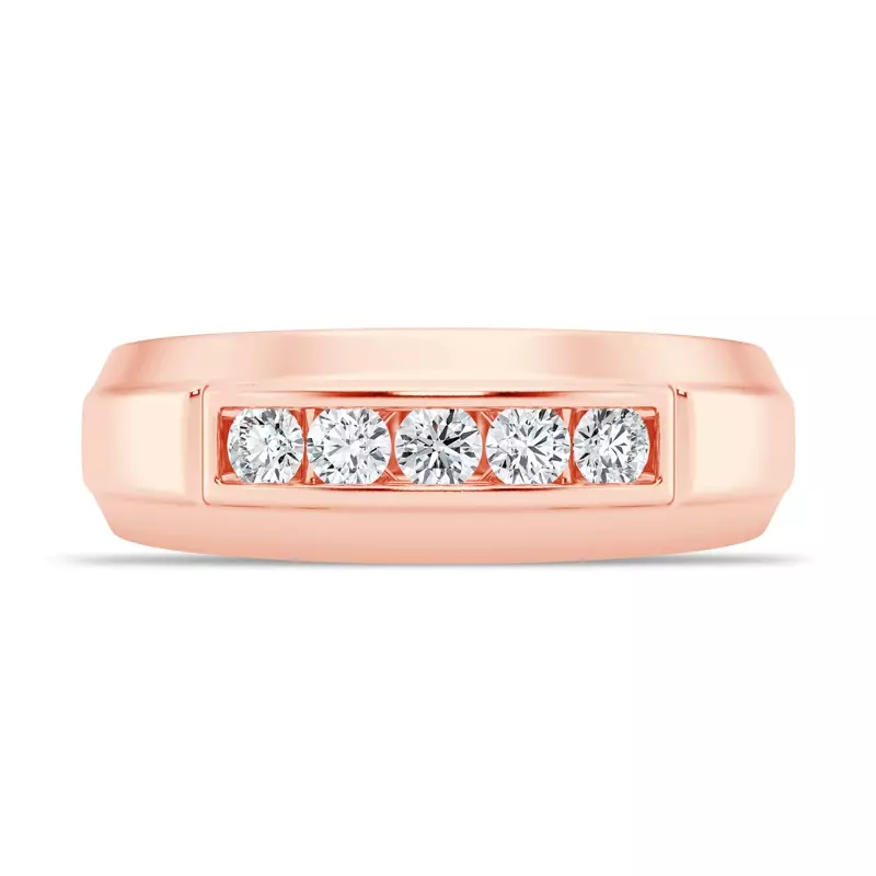 Raised Channel-Set Lab Diamond Band (7mm)