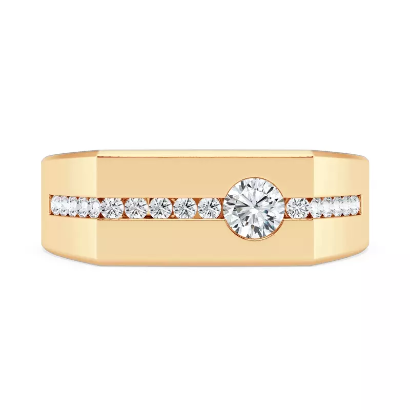 Angled Pavé Lab Diamond Band (7.5mm)