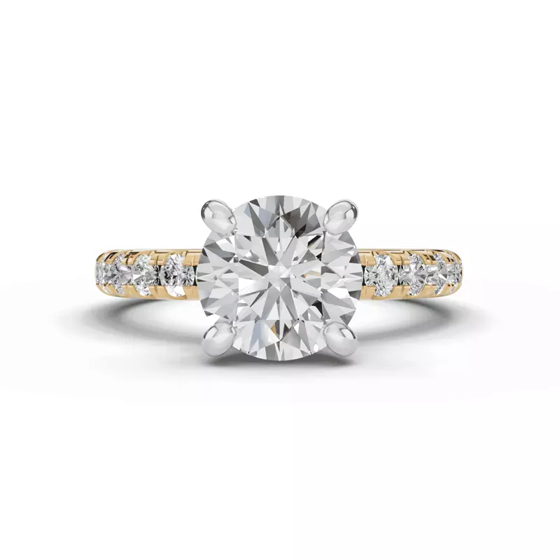 Tradition Hidden Halo Lab Pavé Engagement Ring (.55ct. tw.)