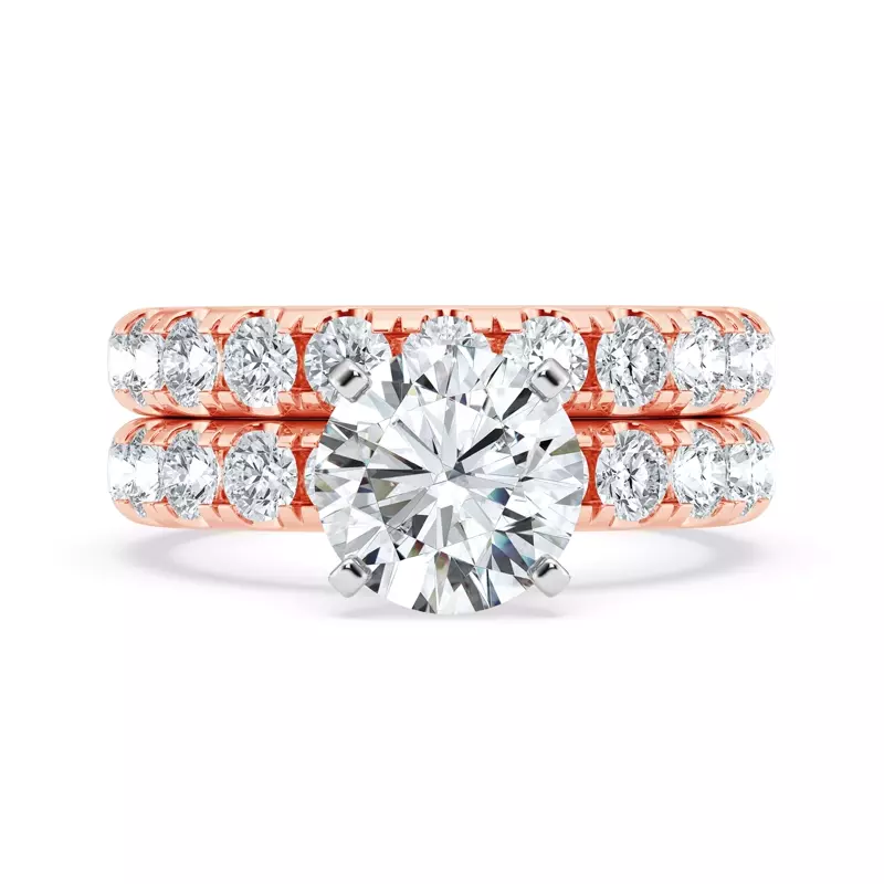 14K Rose Gold Tradition Hidden Halo Lab Pavé Engagement Ring (1.00ct. tw.)