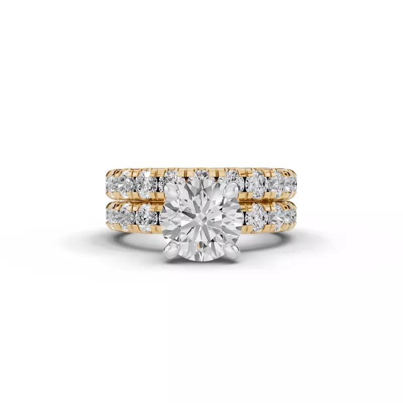 14K Yellow Gold Tradition Hidden Halo Lab Pavé Engagement Ring (1.00ct. tw.)