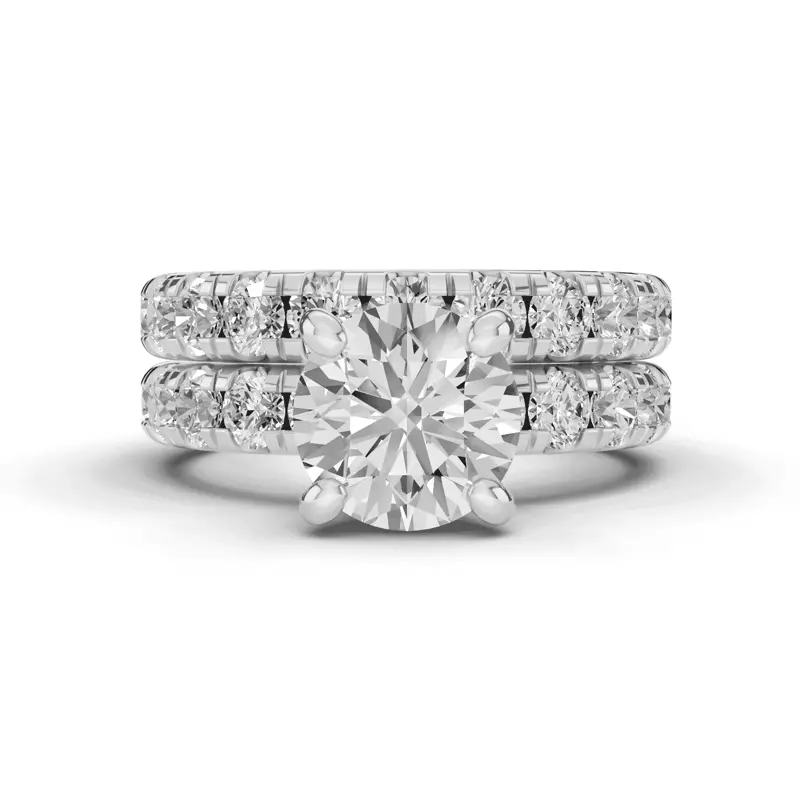Platinum Tradition Hidden Halo Lab Pavé Engagement Ring (1.00ct. tw.)