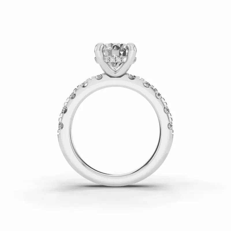 Platinum Tradition Hidden Halo Lab Pavé Engagement Ring (1.00ct. tw.)