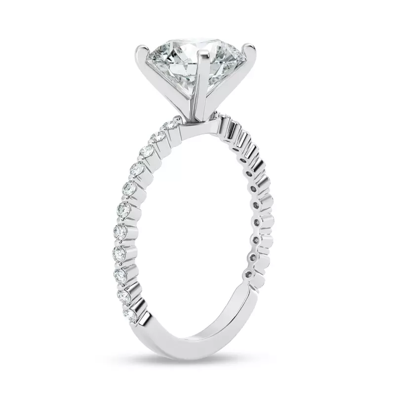 Platinum Tradition Pavé Lab Shared Prong Engagement Ring (1/5ct. tw.)