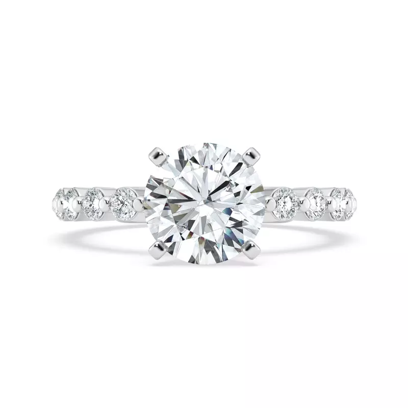 Tradition Pavé Lab Shared Prong Engagement Ring (.70ct. tw.)