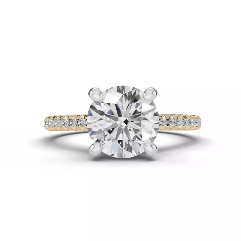 Tradition Pavé Lab Cathedral Engagement Ring (1/5ct. tw.)