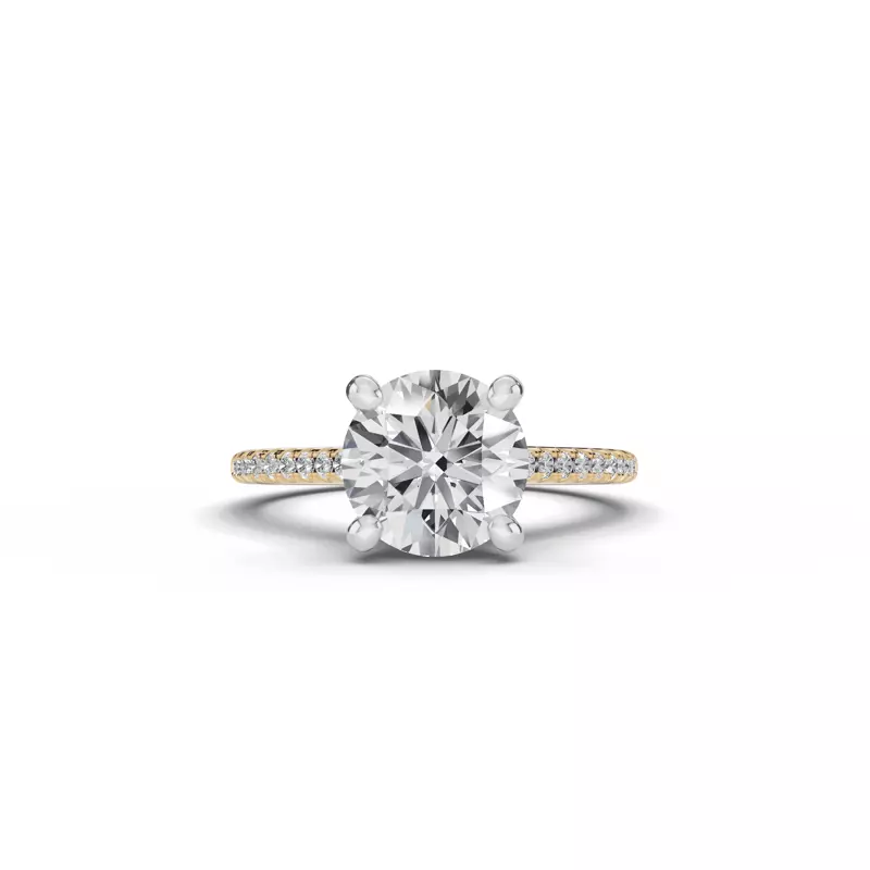 Tradition Hidden Halo Cathedral Pavé Lab Engagement Ring (1/4ct. tw.)
