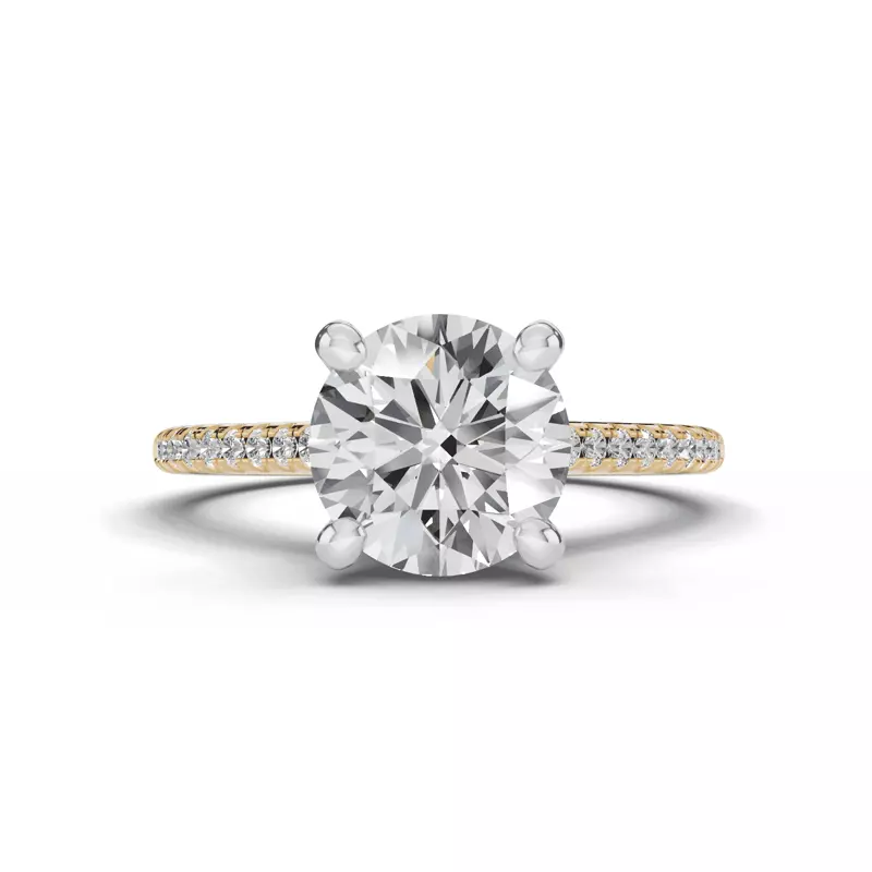 Tradition Hidden Halo Cathedral Pavé Lab Engagement Ring (1/4ct. tw.)