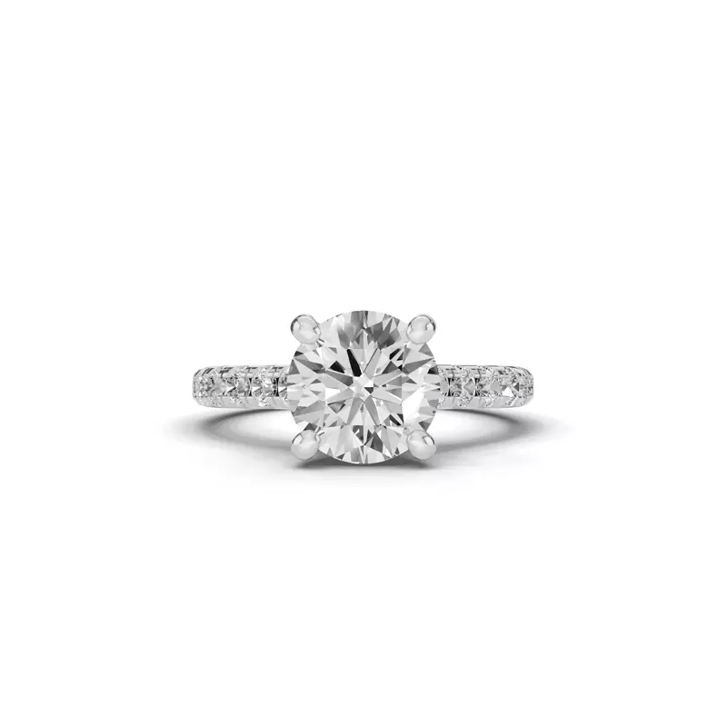Tradition Hidden Halo Cathedral Pavé Lab Engagement Ring (.55ct. tw.)