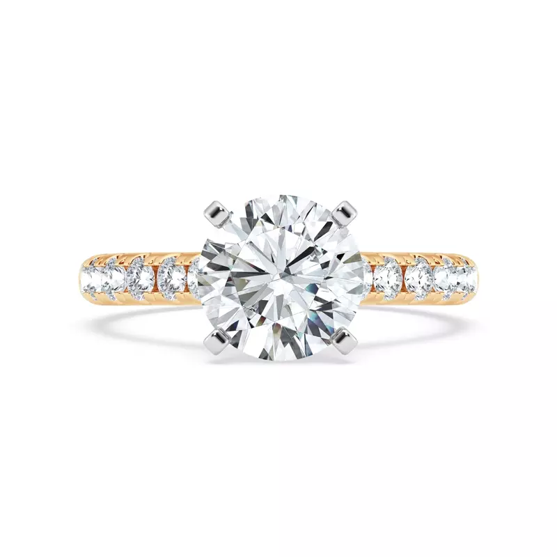 Tradition Hidden Halo Cathedral Pavé Lab Engagement Ring (.55ct. tw.)