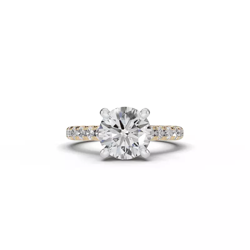 Tradition Hidden Halo Cathedral Pavé Lab Engagement Ring (.55ct. tw.)