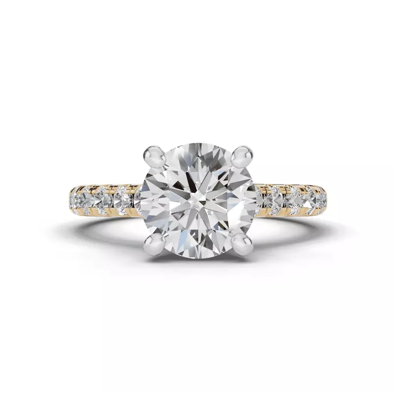 Tradition Hidden Halo Cathedral Pavé Lab Engagement Ring (.55ct. tw.)