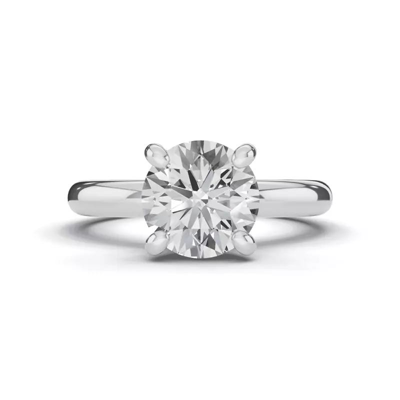 Platinum Signature Hearts & Arrows Hidden Halo Lab Engagement Ring (2.7mm)