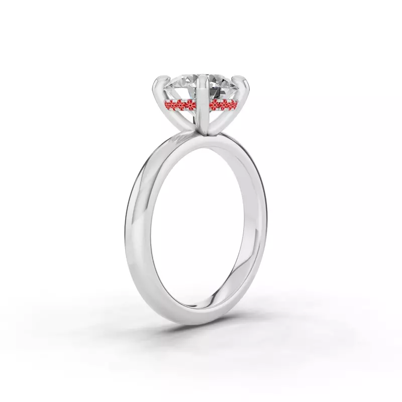 Platinum Signature Hearts & Arrows Hidden Halo Lab Engagement Ring (2.7mm)