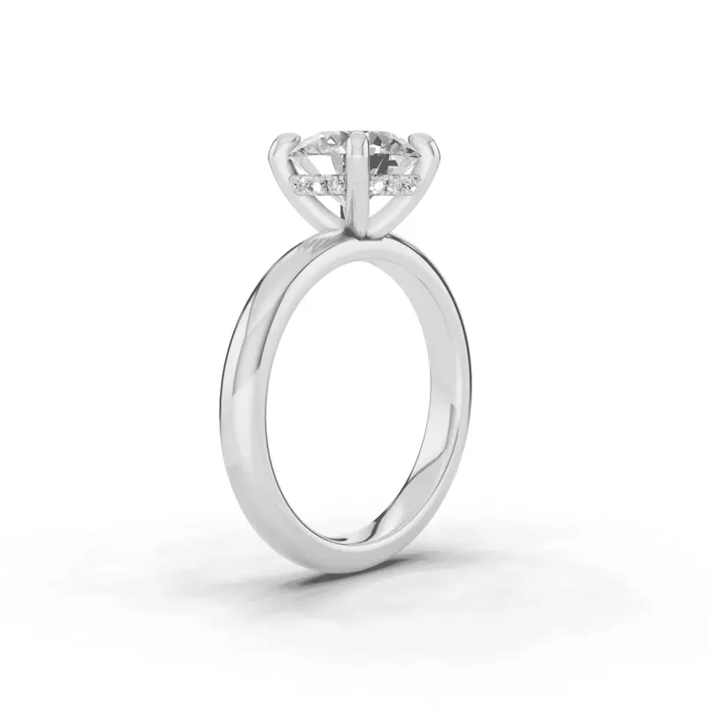 Platinum Signature Hearts & Arrows Hidden Halo Lab Engagement Ring (2.7mm)