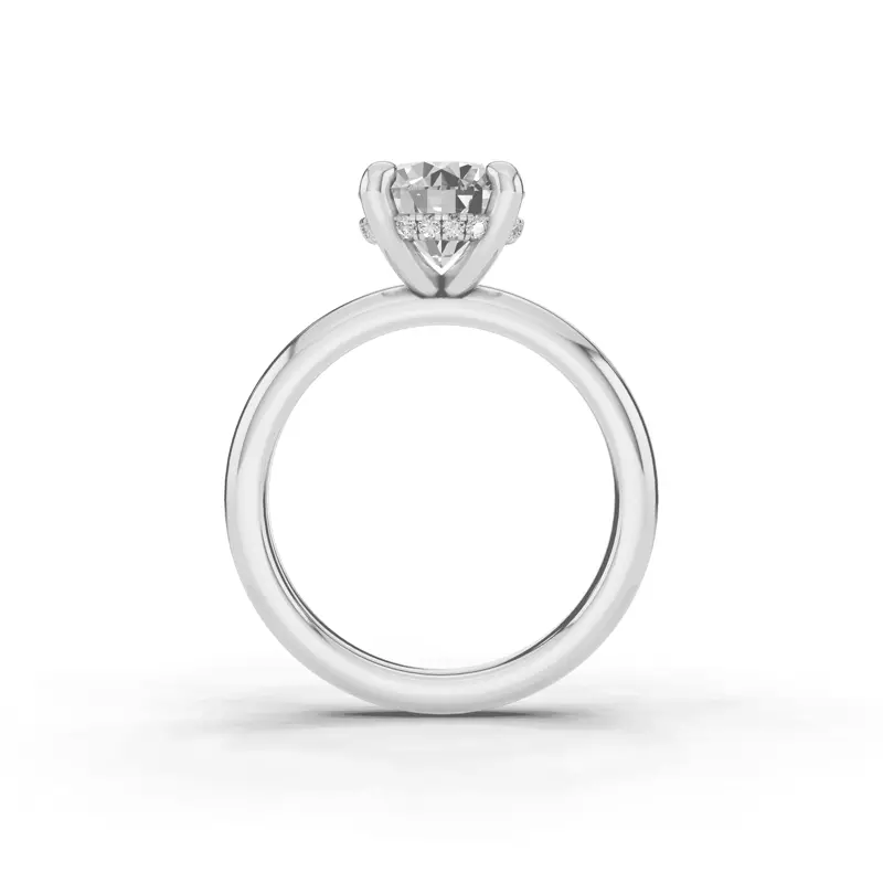 Platinum Signature Hearts & Arrows Hidden Halo Lab Engagement Ring (2.7mm)